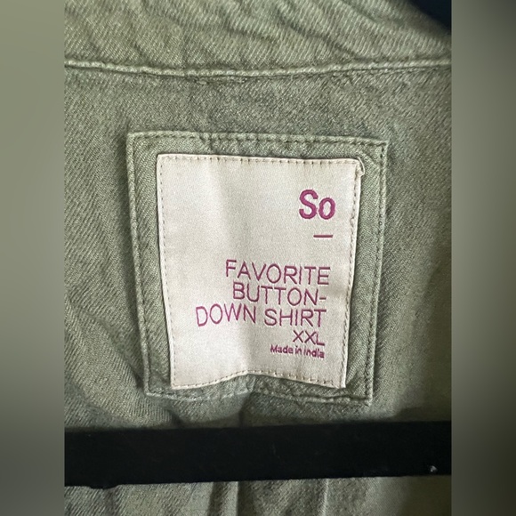 Pre-loved So Favorite Button-down Shirt…XXL…Olive Green. - Picture 4 of 5